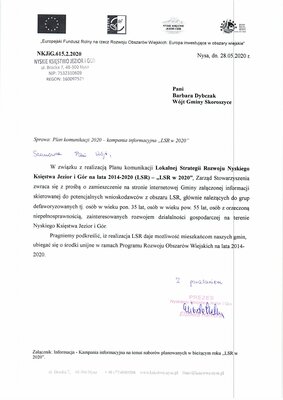 Pismo Gmina Skoroszyce