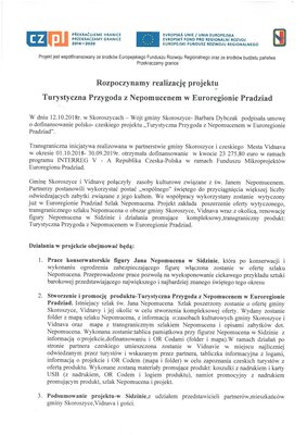 zdjęcie do
														 artykułu: Rozpoczynamy realizację projektu Turystyczna Przygoda z  Nepomucenem w Euroregionie Pradziad 