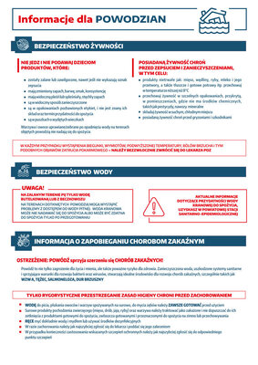 zdjęcie do
														 artykułu: Ulotka informacyjna dla osób dotkniętych powodzią lub podtopieniami