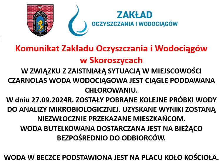 Informacja dla mieszkańców Czarnolasu 