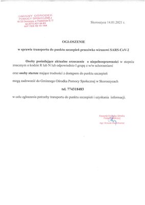 zdjęcie do
														 artykułu: Ogłoszenie 