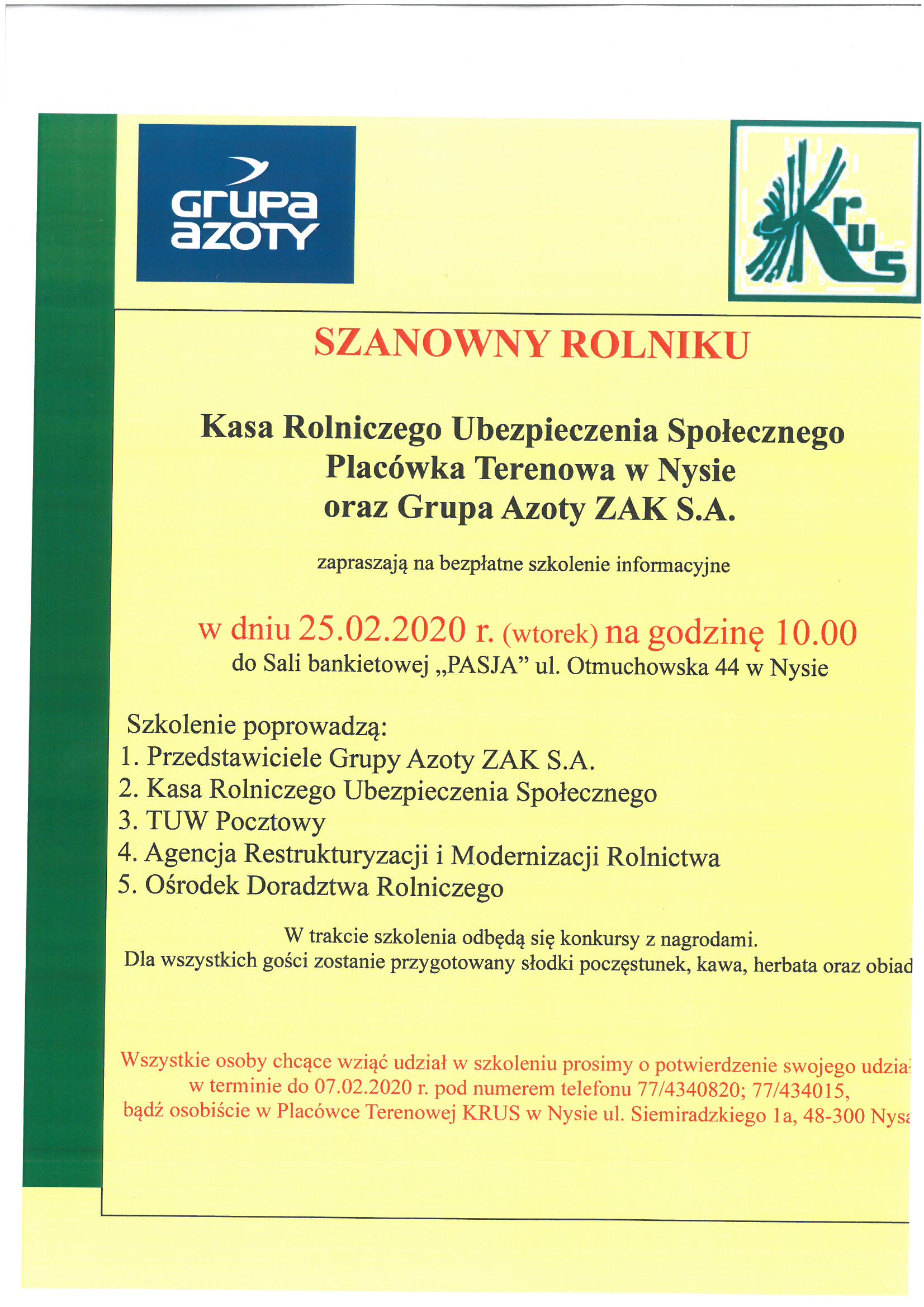 Szkolenie dla Rolników 