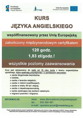 zdjęcie do
														 artykułu: KURS JĘZYKA ANGIELSKIEGO 