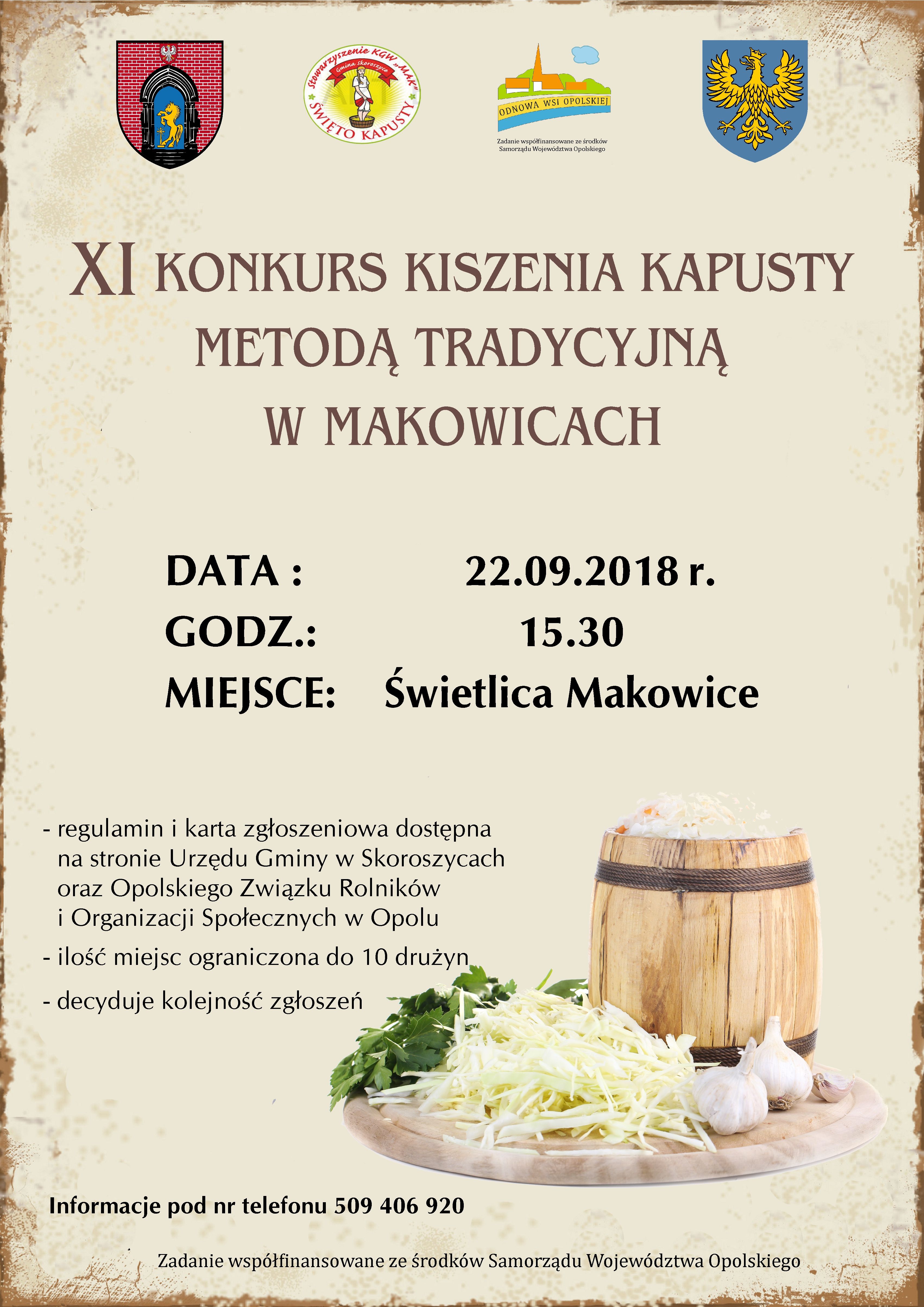 XI Konkurs Kiszenia Kapusty w Makowicach - serdecznie zapraszamy !!!