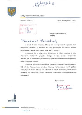 zdjęcie do
														 artykułu: XX-lecie Odnowy Wsi w Województwie Opolskim 