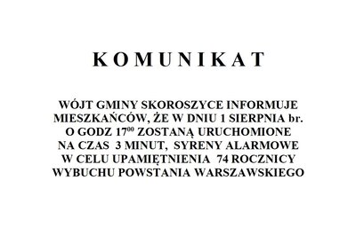 zdjęcie do
														 artykułu: Komunikat