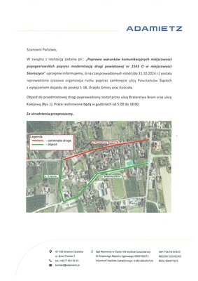 zdjęcie do
														 artykułu: Informacja dot. tymczasowej zmiany organizacji ruchu ul. Powstańców Śląskich