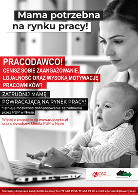 zdjęcie do
														 artykułu: Zatrudnij mamę powracającą na rynek pracy!