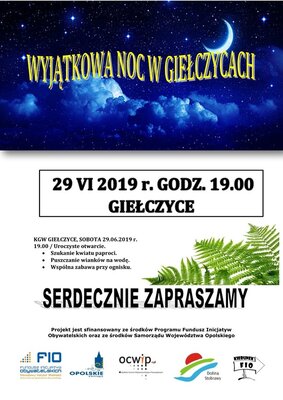 zdjęcie do
														 artykułu: Wyjątkowa Noc w Giełczycach - serdecznie zapraszamy !