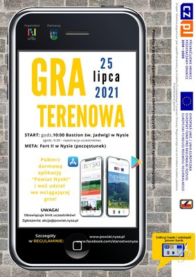 zdjęcie do
														 artykułu: Zapraszamy do udziału w grze terenowej, organizowanej w ramach projektu „Mobilne pogranicze”. To świetna zabawa, która pozwoli w prosty i przyjemny sposób poznać tajemnice i uroki powiatu nyskiego. 