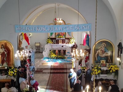 zdjęcie do
														 artykułu: 650 lecie kościoła parafialnego pod wezwaniem Św. Michała Archanioła w Chróścinie 