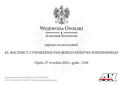 zdjęcie do
														 artykułu: 83. ROCZNICA UTWORZENIA POLSKIEGO PAŃSTWA PODZIEMNEGO