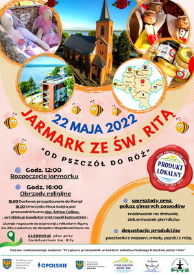 zdjęcie do
														 artykułu: Jarmark Produktów Lokalnych / Jarmark św. Rity pn. Od pszczół do róż 
