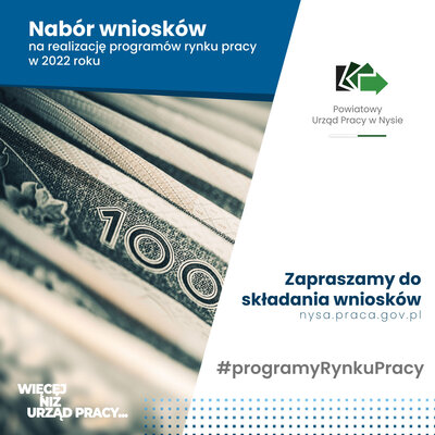 zdjęcie do
														 artykułu: Rusza nabór wniosków na realizację programów rynku pracy w 2022 roku.
