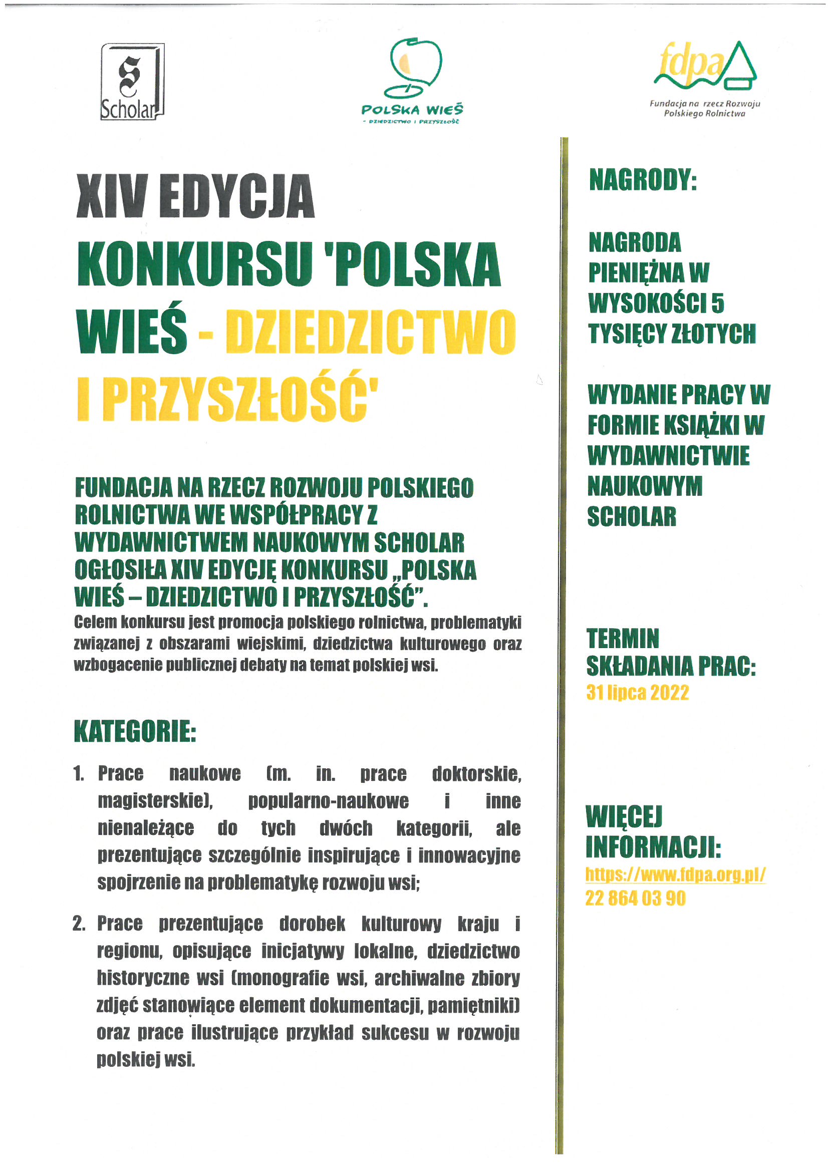 Konkurs „Polska wieś – dziedzictwo i przyszłość