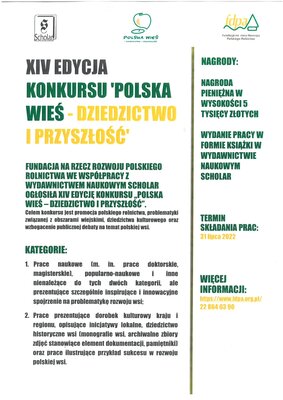 zdjęcie do
														 artykułu: Konkurs „Polska wieś – dziedzictwo i przyszłość