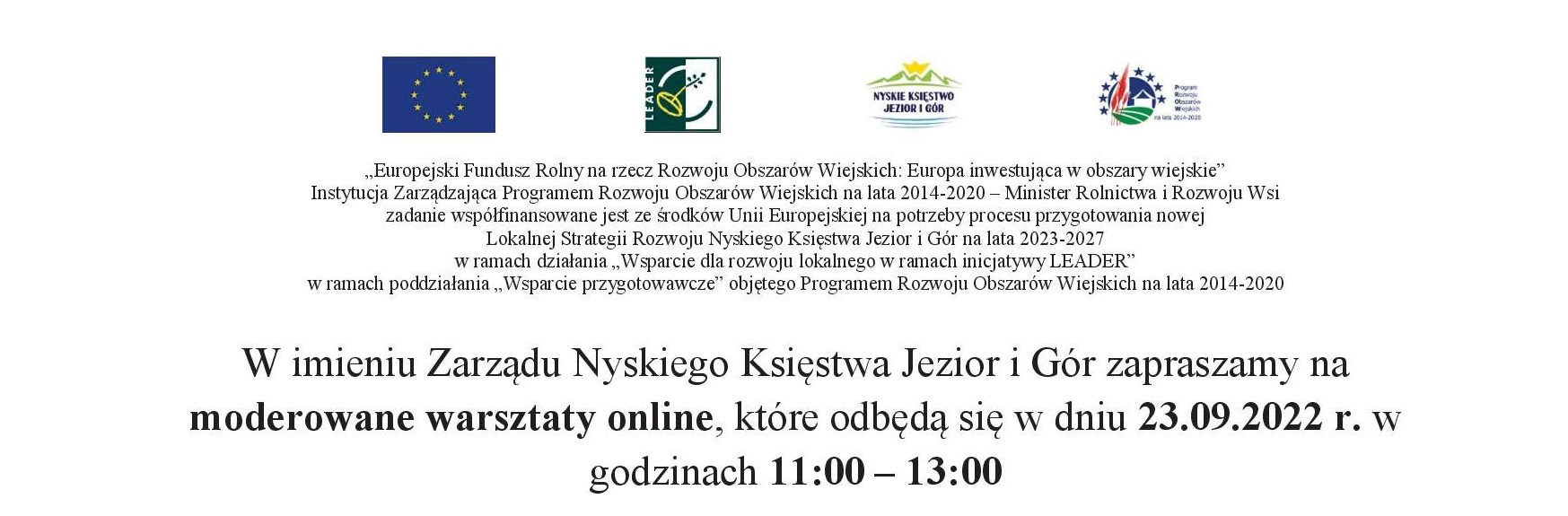 Zapraszamy na moderowane warsztaty online