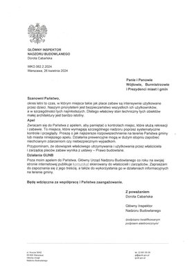 zdjęcie do
														 artykułu: Apel Głównego Inspektora Nadzoru Budowlanego 