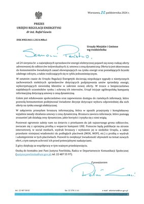 zdjęcie do
														 artykułu: Umowy z ceną dynamiczną - Urząd Regulacji Energetyki 