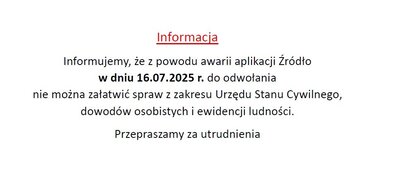 zdjęcie do
														 artykułu: Awaria - Systemu Źródło