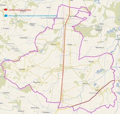 zdjęcie do
														 artykułu: Informacja dotycząca lokalizacji „farm wiatrowych” w Gminie Skoroszyce