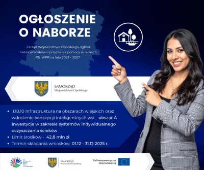 zdjęcie do
														 artykułu: NABÓR DEKLARACJI UDZIAŁUW PROGRAMIE BUDOWY PRZYDOMOWYCH OCZYSZCZALNI ŚCIEKÓW