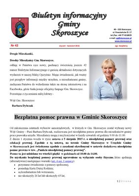 zdjęcie do
														 artykułu: Biuletyn informacyjny Gminy Skoroszyce numer 42