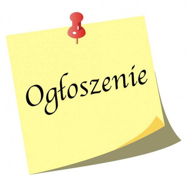 Ogłoszenie o wyłożeniu do publicznego wglądu projektu miejscowego planu zagospodarowania przestrzennego