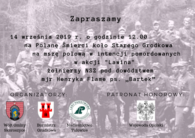 zdjęcie do
														 artykułu: Zaproszenie na mszę polową w intencji pomordowanych w akcji LAWINA żołnierzy NSZ